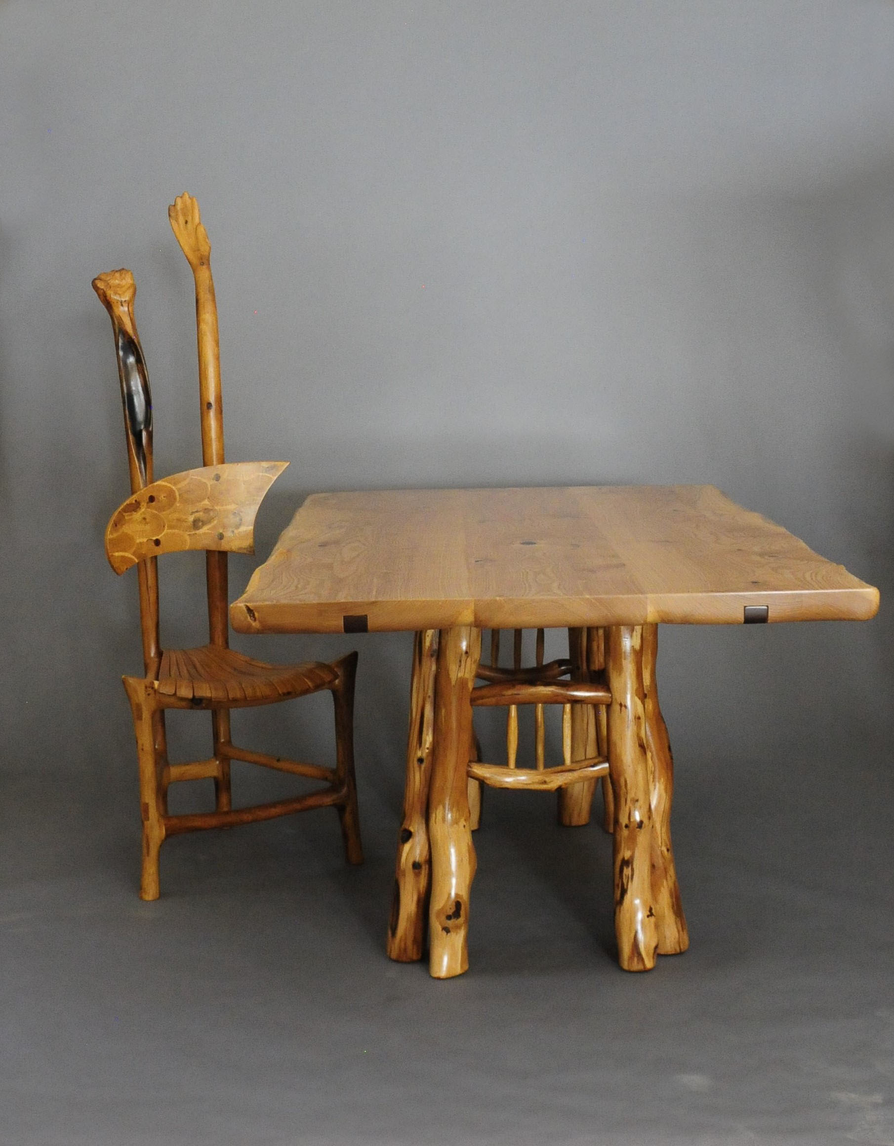 Ash Dining Table with Scrub Oak legs